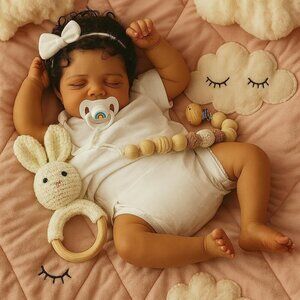 18 Inch Reborn Baby Doll Black Boy Realistic Newborn African American Gift